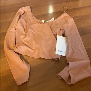 Lululemon Blush Pink Long Sleeve Crop Top